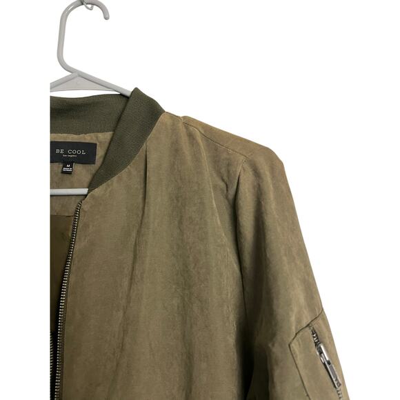 Be Cool men's medium green jacket windbreaker Casual M Basic Normcore - Picture 2 of 7